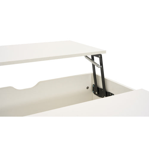 Lift Up Coffee Table, Coffee Table With Drawer, Wooden Tea Tables Sofa End Tables For Living Room Furniture , White